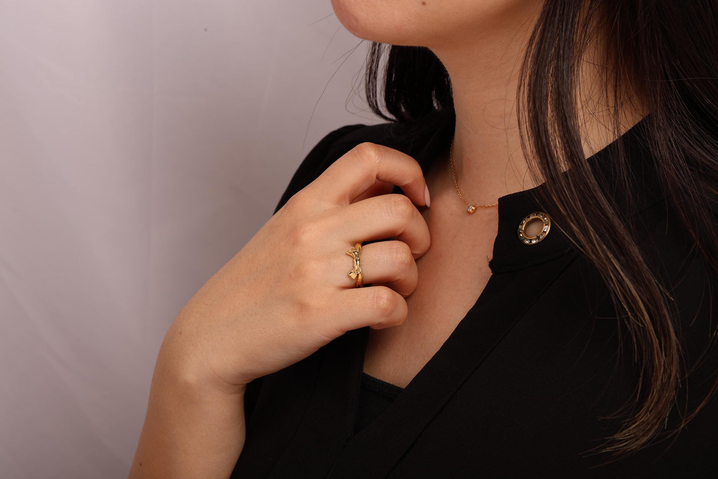Elegant 14K Gold Bow Ring, Dainty Ribbon Knot Band for Women,Chic Minimalist Stackable Jewelry Gift,Dainty Knot Gold Band for Everyday Style