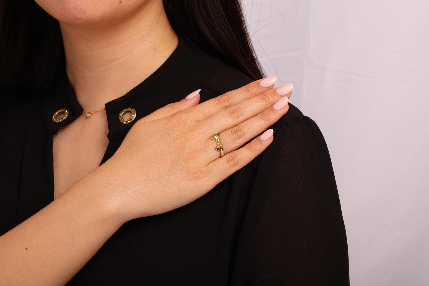 Elegant 14K Gold Bow Ring, Dainty Ribbon Knot Band for Women,Chic Minimalist Stackable Jewelry Gift,Dainty Knot Gold Band for Everyday Style