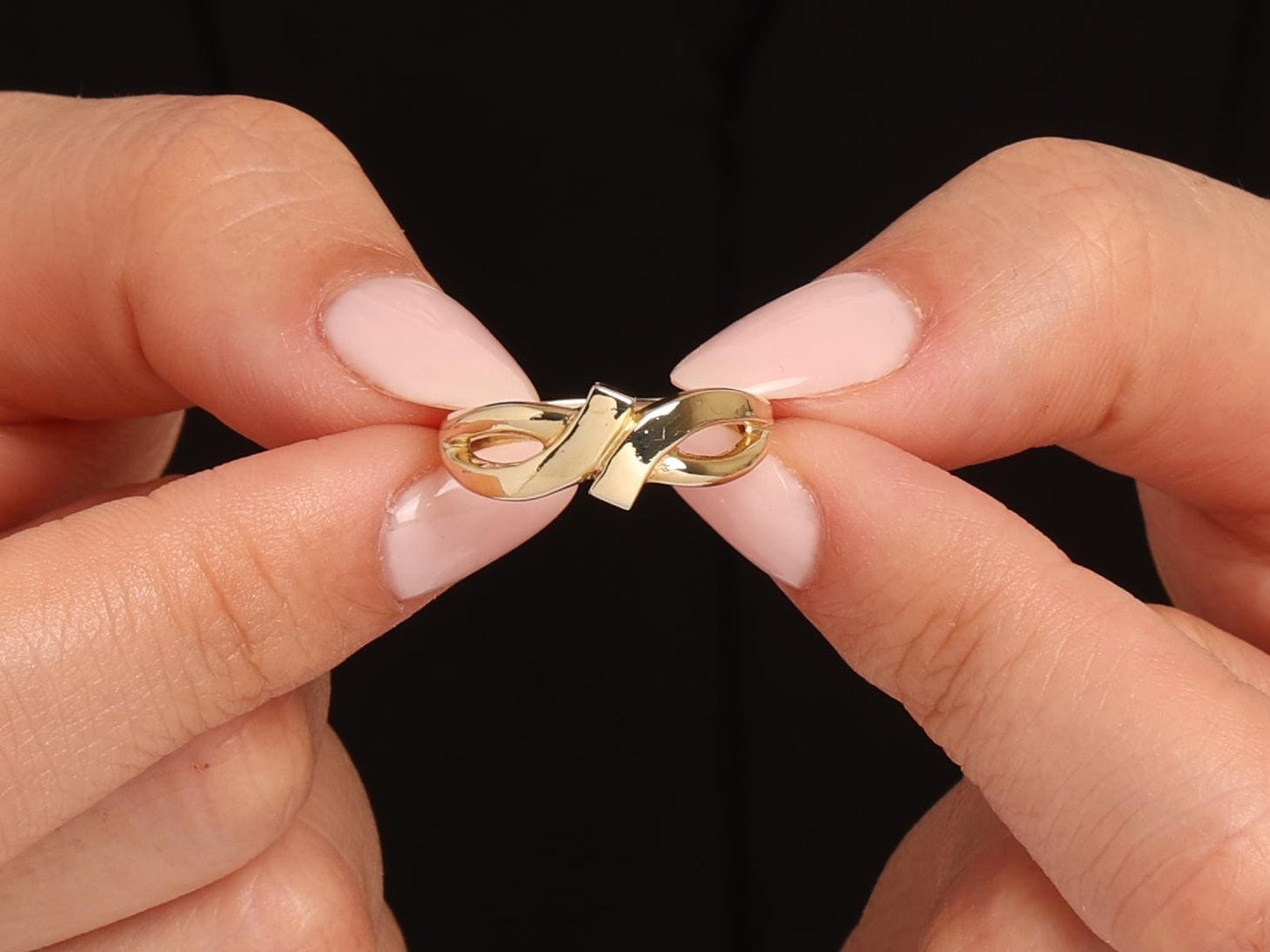 Elegant 14K Gold Infinity Ring for Women, Symbolic Promise Ring, Dainty Everyday Jewelry, Meaningful Gift for Her, Real Gold Stackable Band