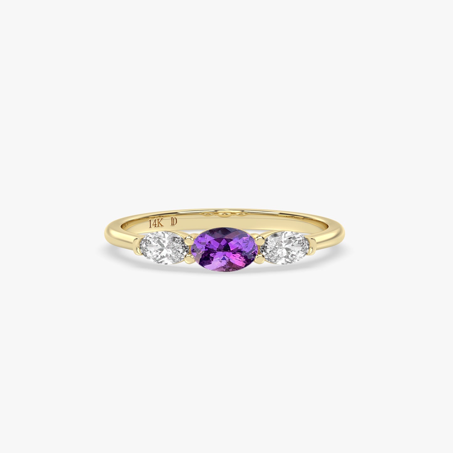 OVAL CUT AMETHYST RING IN GOLD