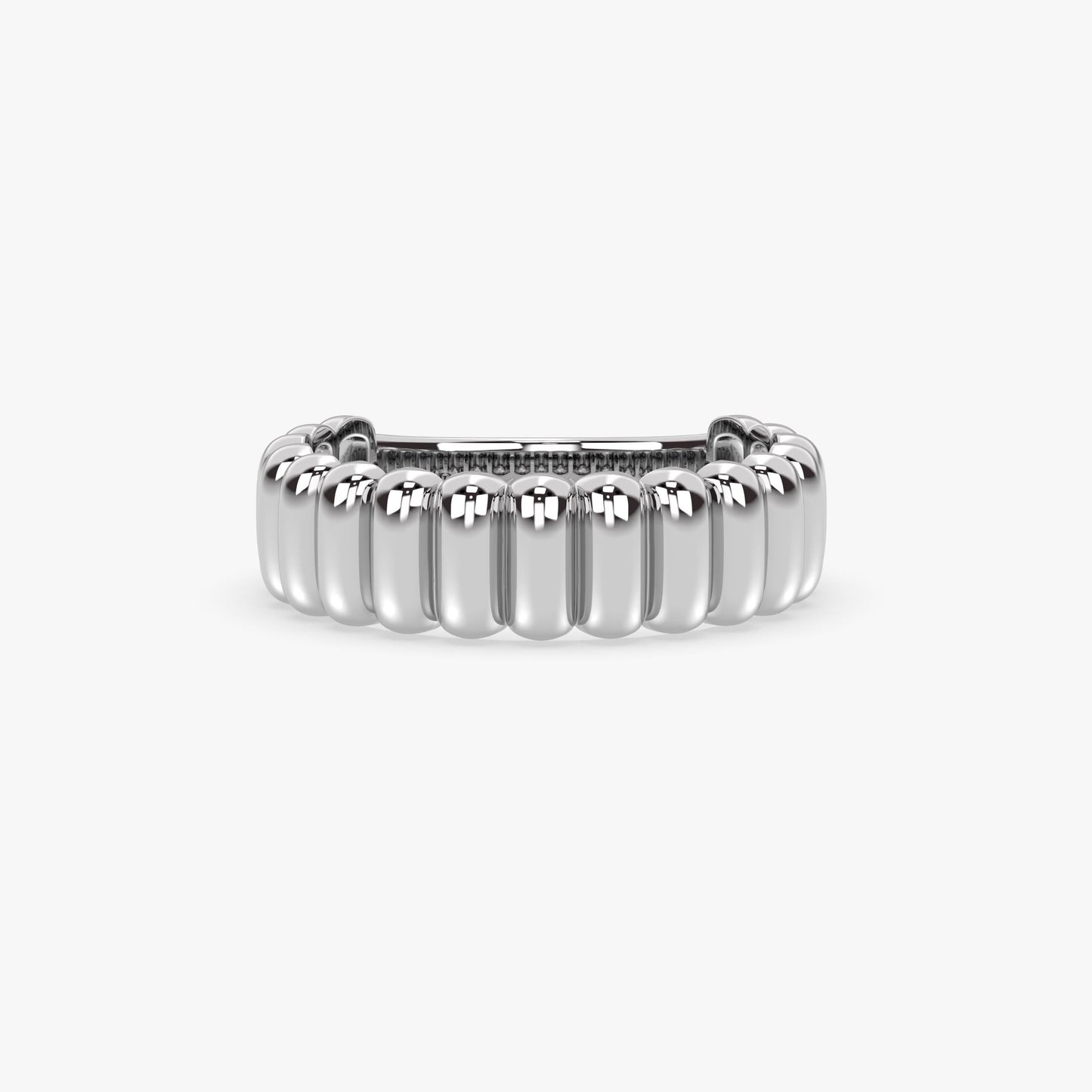 Bold 14K Gold Dome Ring – Chunky Solid Gold Band with Sculptural Texture, Statement Gold Ring for Everyday or Modern Wedding Style